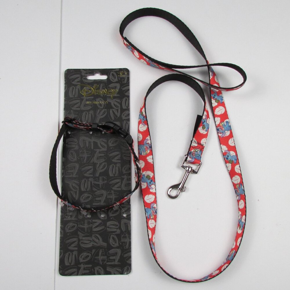 Disney Dog Collar & Leash Size M Stitch From Lilo & Stitch Movie Buckle Down New